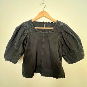 Sea New York Black denim blouse